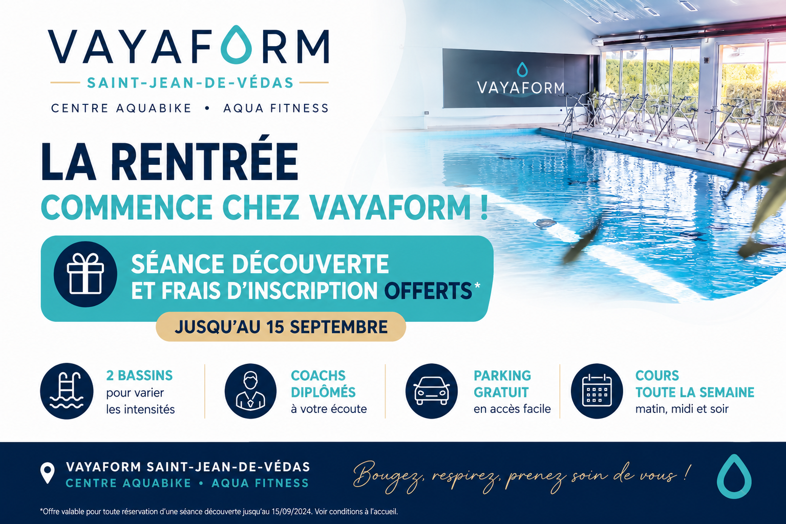 Offre de rentrée VayaForm : séance découverte et frais d'inscription offerts